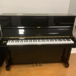 Samick tweedehandse piano zwart hoogglans